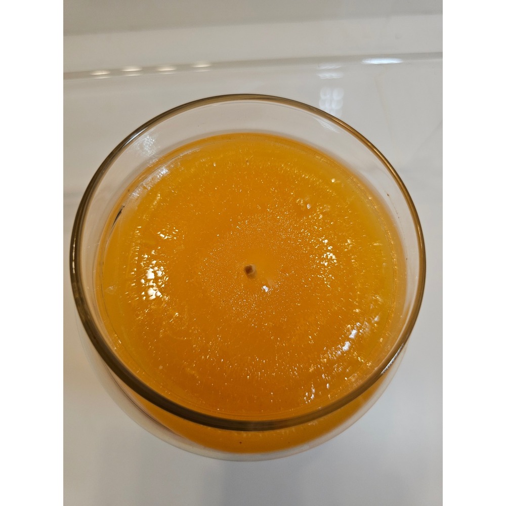 Yankee Candle Island Mango Large 22 oz Fruit BLACK BAND Glass RETIRED New - Picture 2 of 5